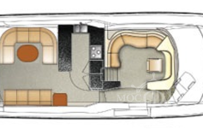 Яхта Carver 560 Voyager, Схематичное изображение верхней палубы