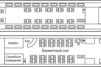 План палуб. Теплохода Прага