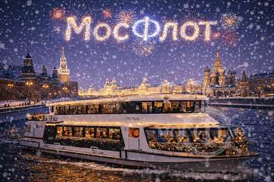 Зимняя речная прогулка на теплоходе "Стрельна" по Москве-реке | От Киевского вокзала Зимняя гастрономическая прогулка на электроходе "Стрельна" по Москве-реке