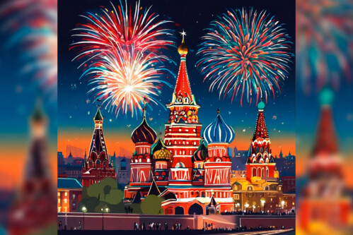 Просмотр салюта 9 мая с борта теплохода от Кремля