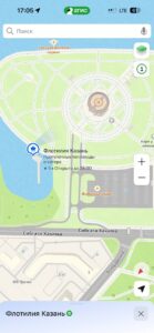 Схема прохода к пирсу Флотилия Казань у Центра семьи Казан