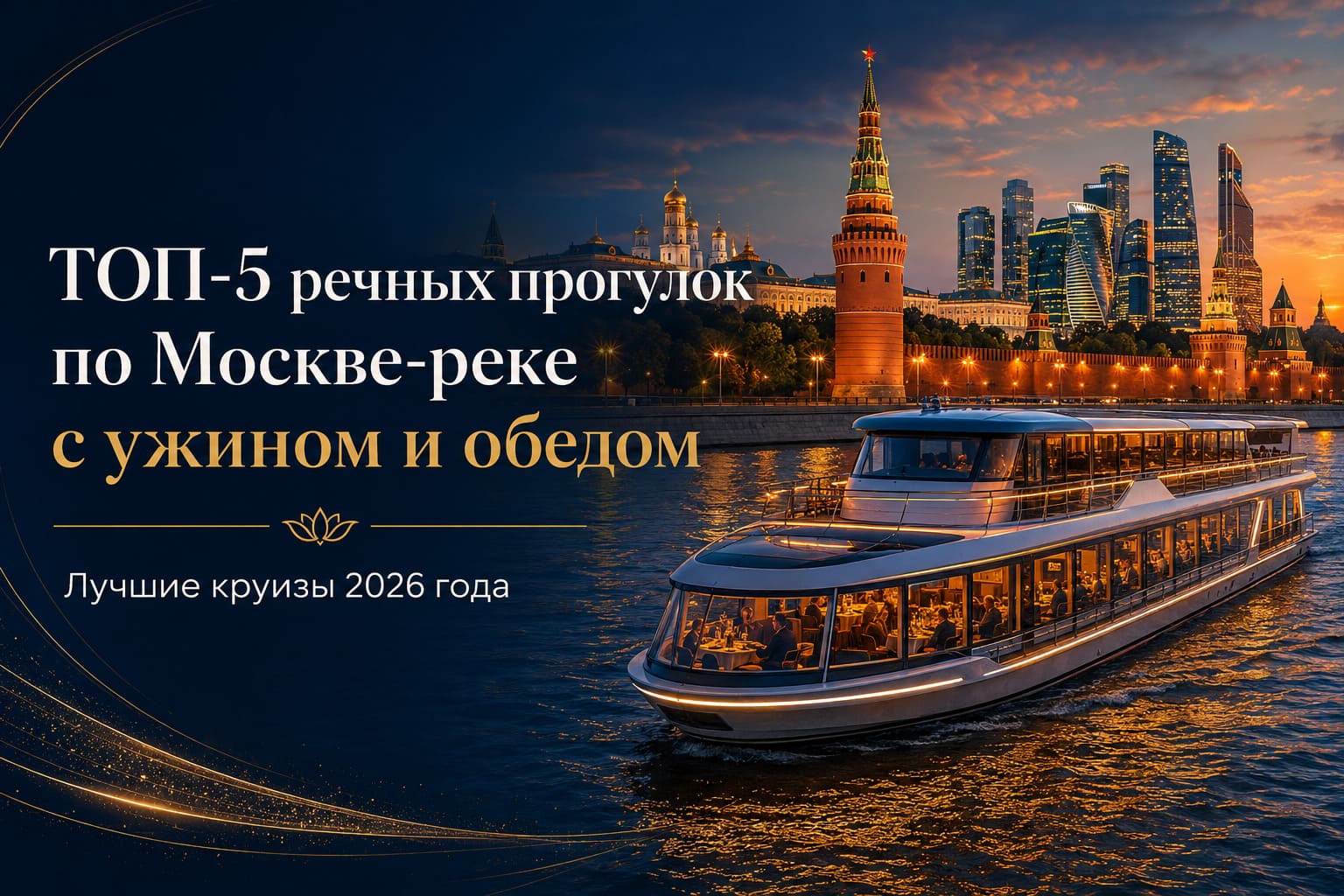 Лучшие речные прогулки по Москве: ТОП-5 с ужином — 2026