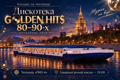 «GOLDEN HITS 80–90-х» на теплоходе РИО-4 — зарубежная дискотека